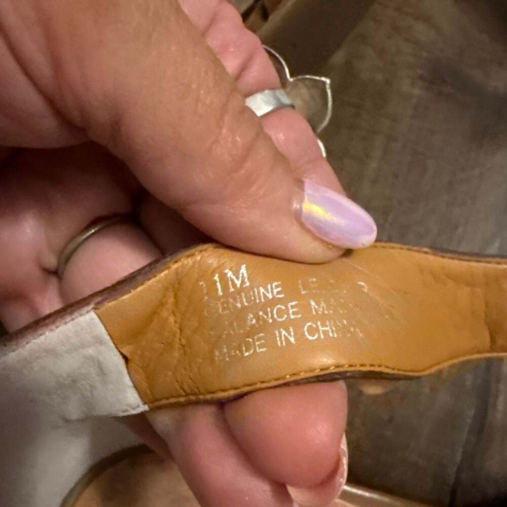 Caslon Tan Leather T-Strap Wedge Sandals - Picture 7 of 7
